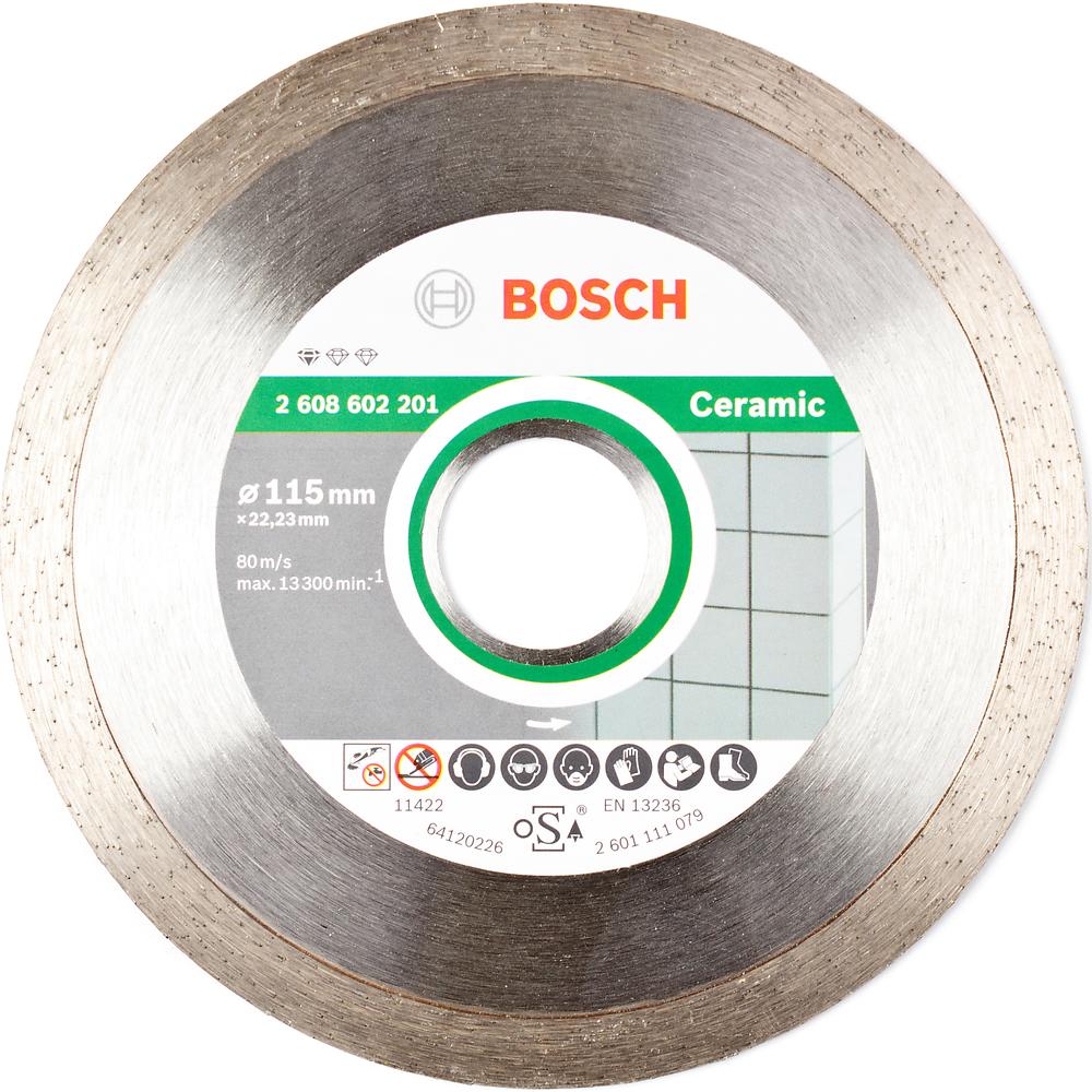 Алмазный диск BOSCH 115-22,23 круг Standard for Ceramic