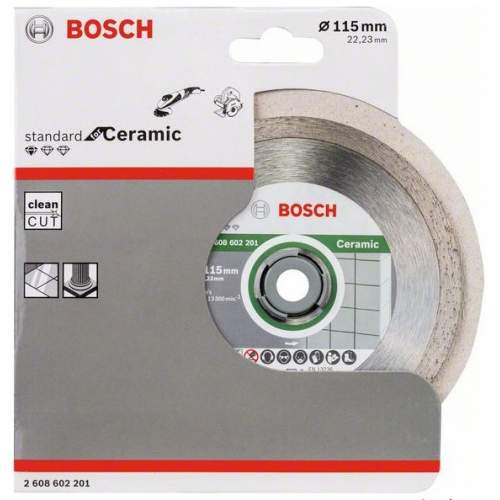 Алмазный диск BOSCH 115-22,23 круг Standard for Ceramic