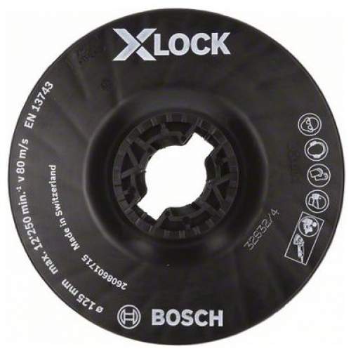 BOSCH Опорная тарелка X-LOCK 125 мм, средняя мягкость