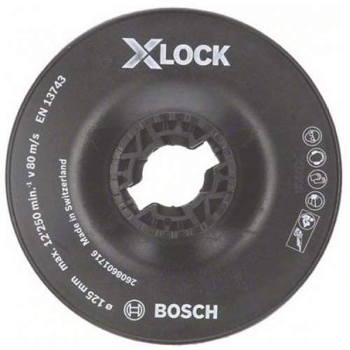 BOSCH Опорная тарелка X-LOCK 125 мм, твердая