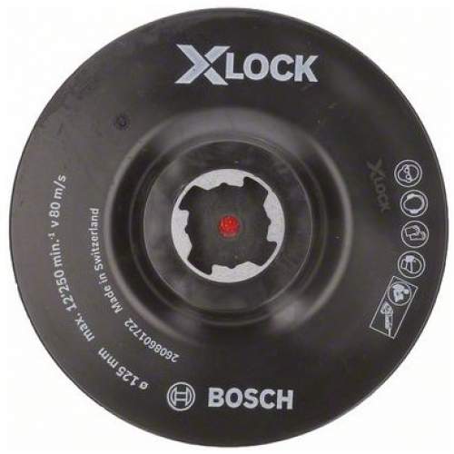 BOSCH Опорная тарелка X-LOCK 125 мм, с липучкой