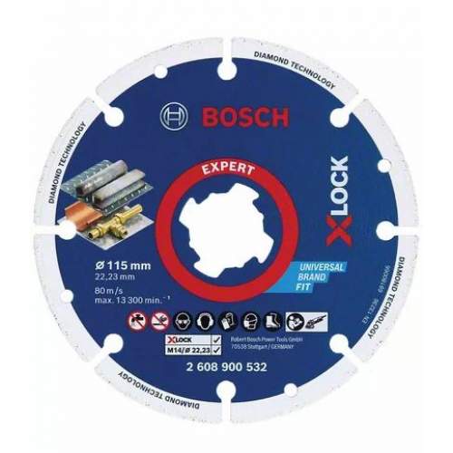Оснастка X-LOCK BOSCH Алмазный диск по металлу 115x22.23мм