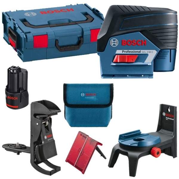GCL 2-50 C+RM2 (12 V), BM 3 clip, L-Boxx [Нивелир лазерный BOSCH]