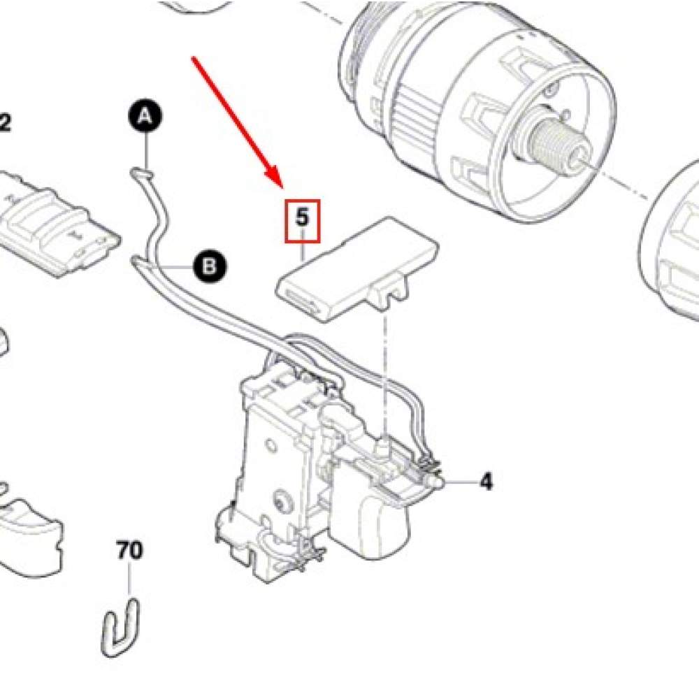Запасная часть BOSCH Кнопка реверса для GSR/GSB 120-LI BOSCH (2609101391)