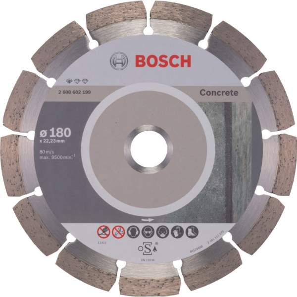 Алмазный диск BOSCH 180-22.23 круг Standard for Concrete