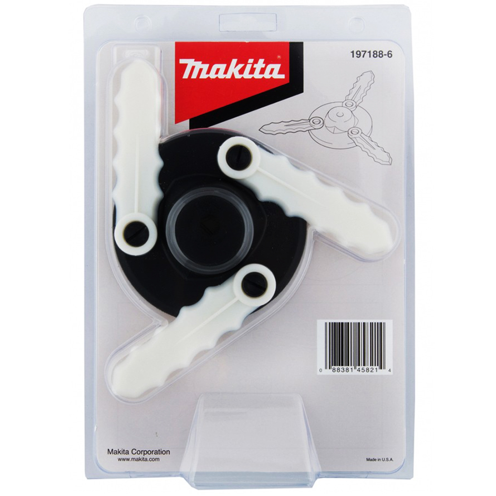 Запасная часть MAKITA Триммерная головка с пластиковыми ножами для DUR364LZ / DUR365UZ MAKITA (197188-6)