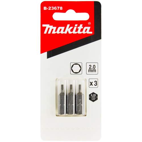 Бита MAKITA Насадка HEX2.0, 25 мм, C-form, 3 шт.