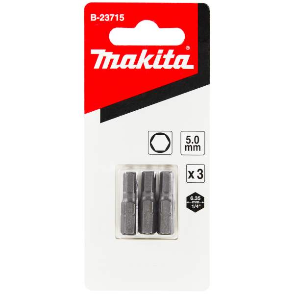 Насадка HEX5.0, 25 мм, C-form, 3 шт. [Бита MAKITA]