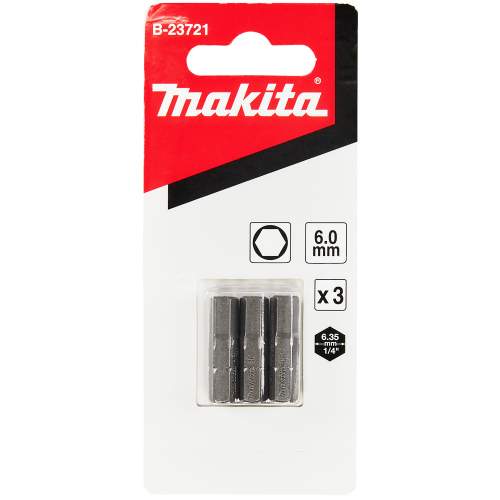 Бита MAKITA Насадка HEX6.0, 25 мм, C-form, 3 шт. Бита MAKITA Насадка HEX6.0, 25 мм, C-form, 3 шт.