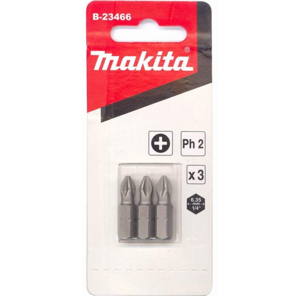 Бита MAKITA PH2 25 мм, 3 шт. C-form