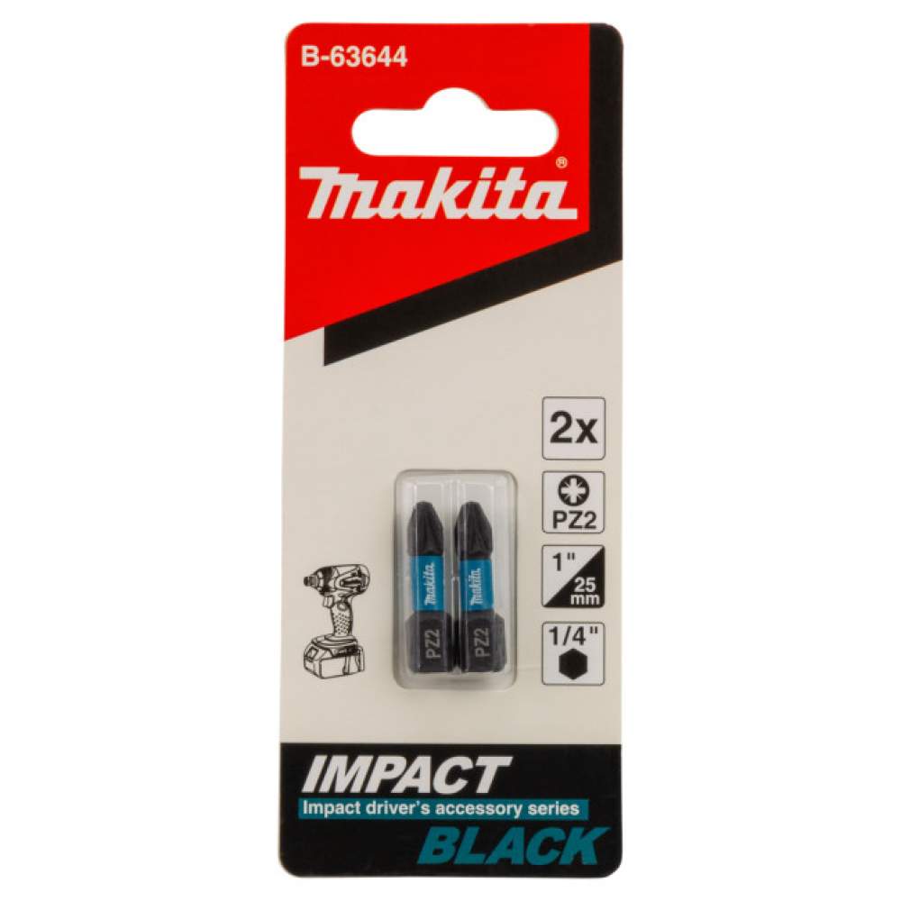 Бита MAKITA PZ2 ударная 25 мм, Impact 2 шт. C-form