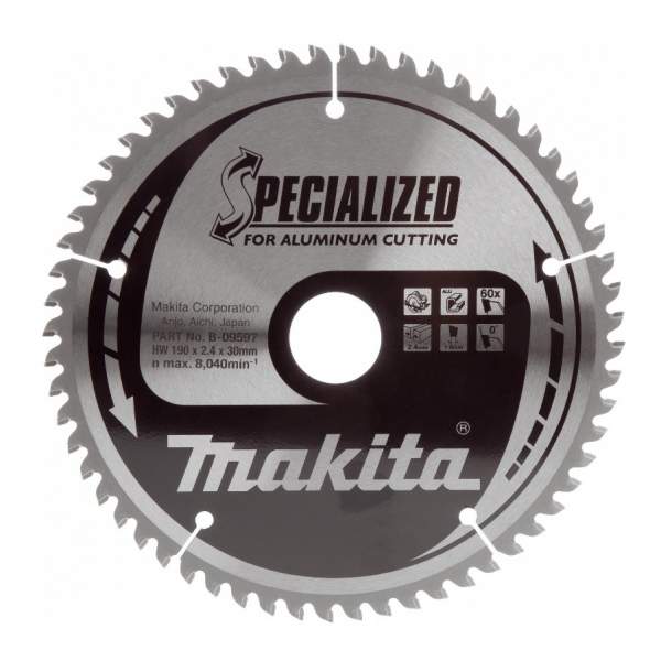 Пильный диск MAKITA для алюминия, 190x30/20/15.88x1.8x60T