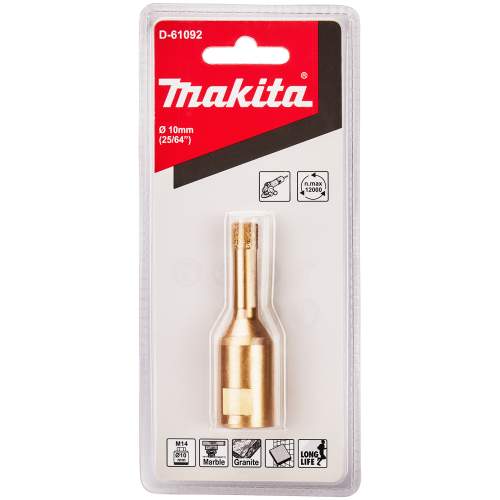Алмазная коронка MAKITA М14x2, 10мм Алмазная коронка MAKITA М14x2, 10мм