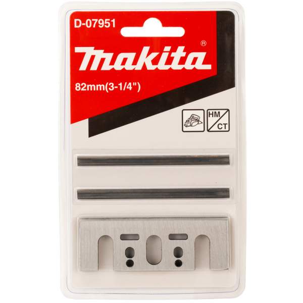 Запасная часть MAKITA Ножи HSS 82 мм (2 шт) с прижимными пластинами к рубанку KP0810 / KP0810C / KP0800 / DKP180