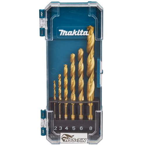 Сверло по металлу MAKITA Набор сверл по HSS-TiN Economy, 6 шт. (2-8 мм)