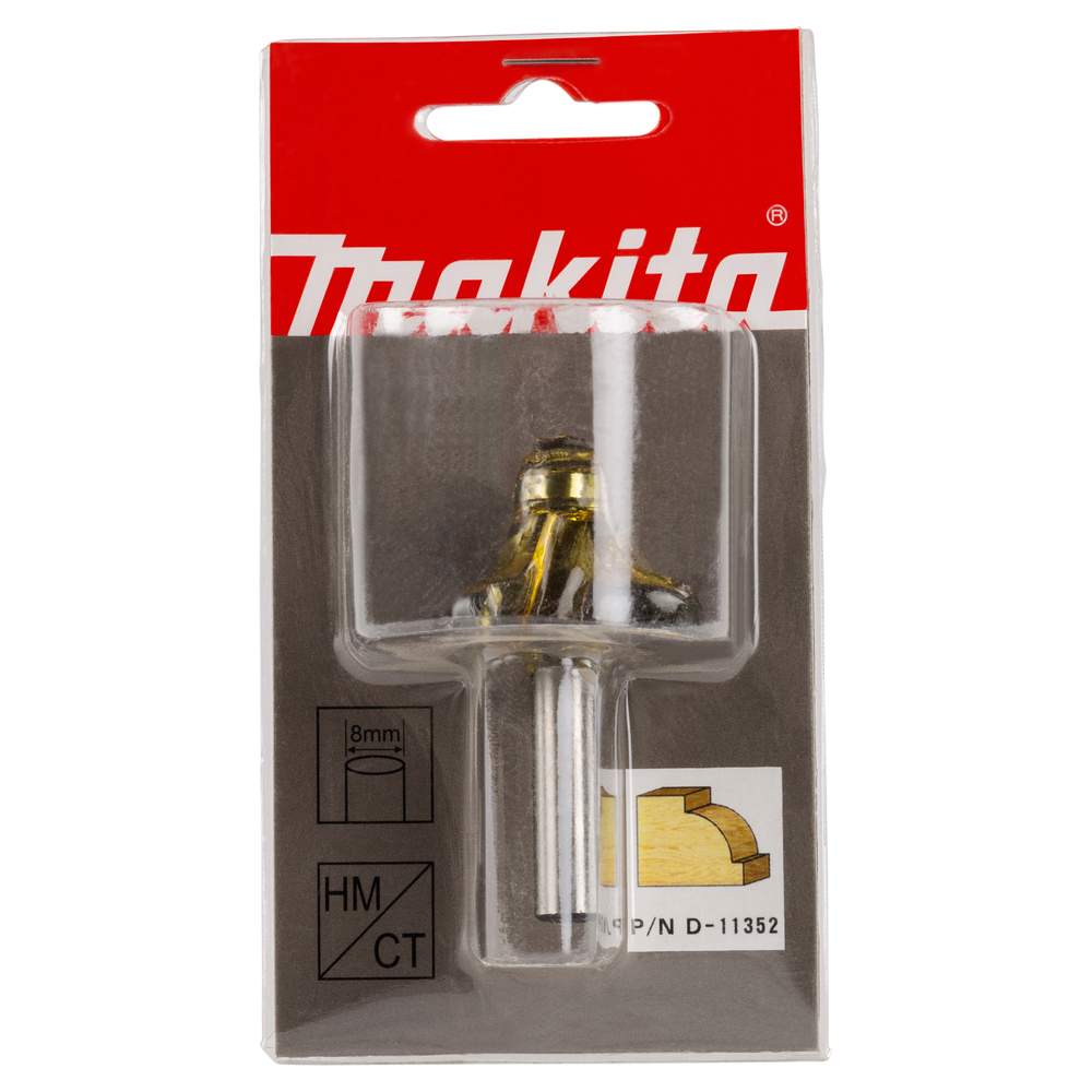 Фреза MAKITA Кромочная калевочная 9.53R, 31.75х15.88, S8, 2T