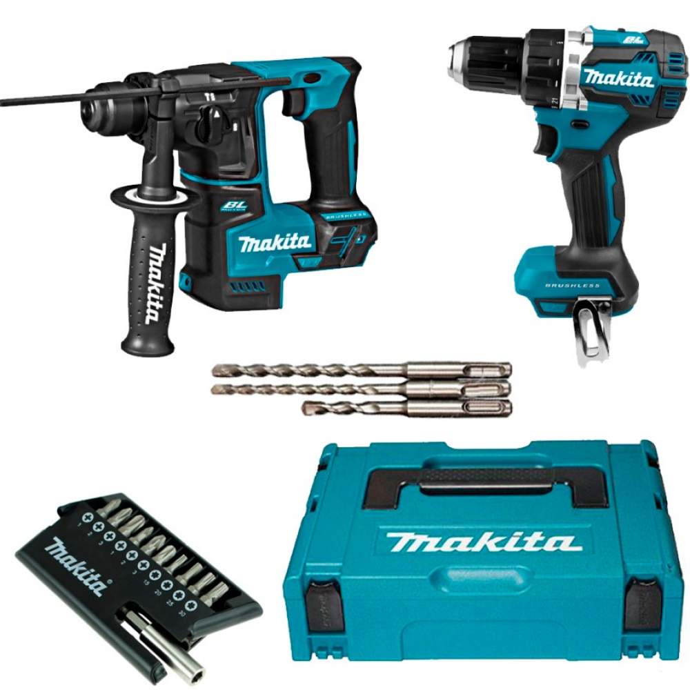 Набор инструмента MAKITA DLX 2271 JX3 (DHR171 / DDF484 / 3 бура / набор бит / MakPac 1)