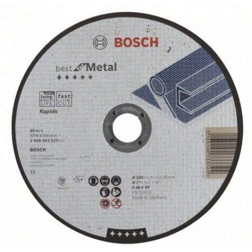 Отрезной круг BOSCH Best for Metal 180x1.6 мм прямой
