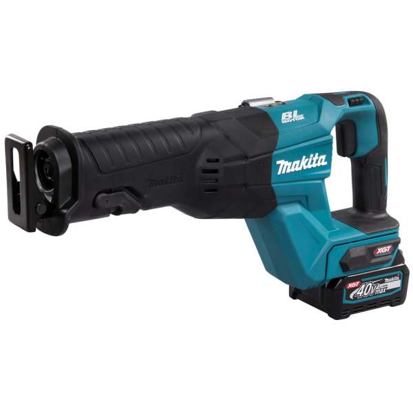 MAKITA Пила сабельная аккум., XGT BL 40В, ход 32 mm, рез 255мм, эл. тормоз, XPT, 2 скорости, дв. подсветка, б/инстр установка пилки (2x4.0Ач, DC40RA, кейс)