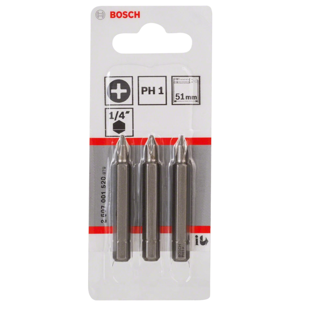 Бита BOSCH 3 БИТ 51ММ PH1 XH