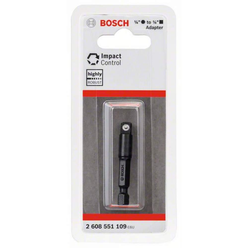 Бита и торцовой ключ BOSCH Адаптер ударный с 1/4 на 1/4 (50 мм) HEX