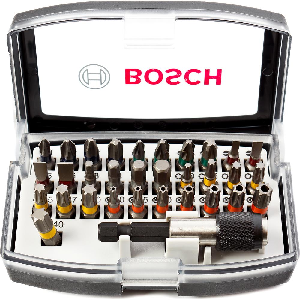 Набор бит BOSCH Extra Hard с цветовой кодировкой 32 шт