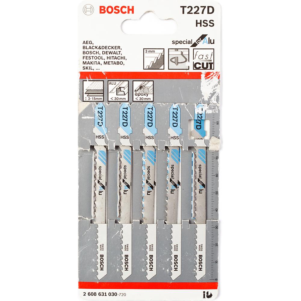 Пилка лобзиковая BOSCH 5 ЛОБЗИКОВЫХ ПИЛОК T 227 D, HSS