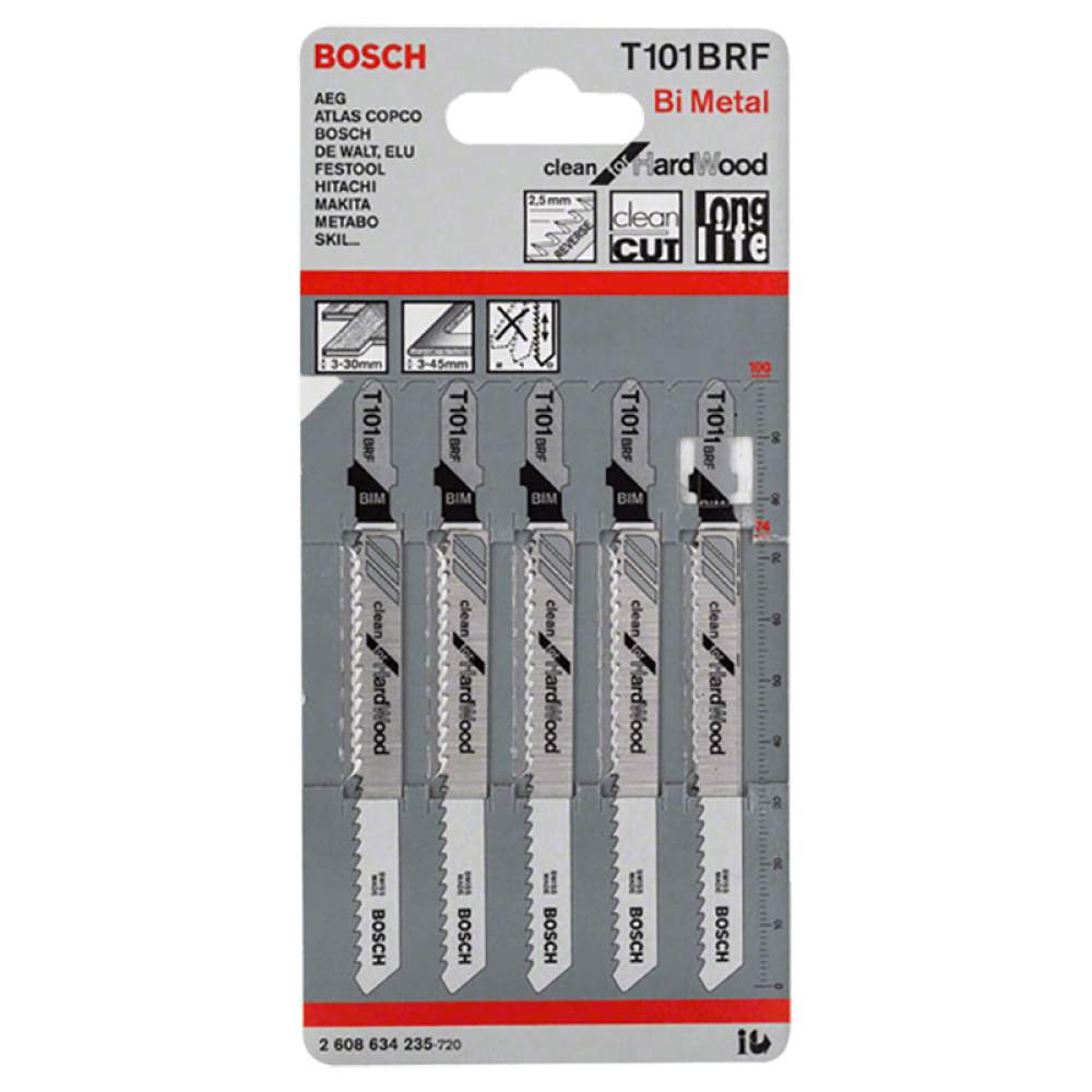 Пилка лобзиковая BOSCH T 101 BRF, BIM (уп. 5 шт.)