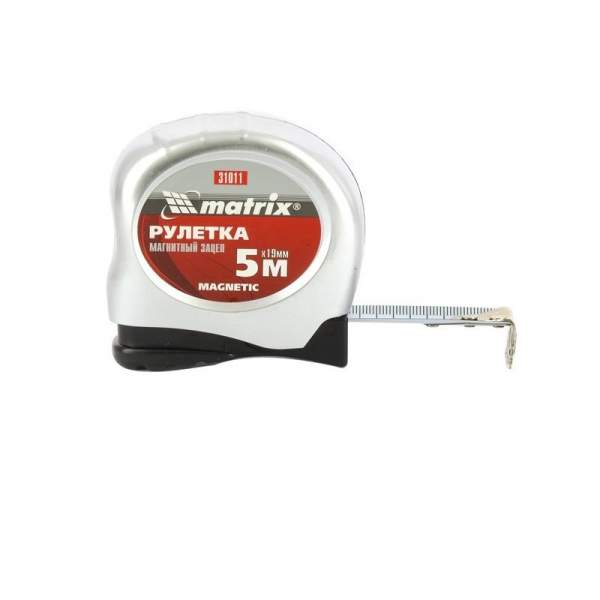 Рулетка MATRIX Magnetic, 5 м х 19 мм, магнитный зацеп// Matrix