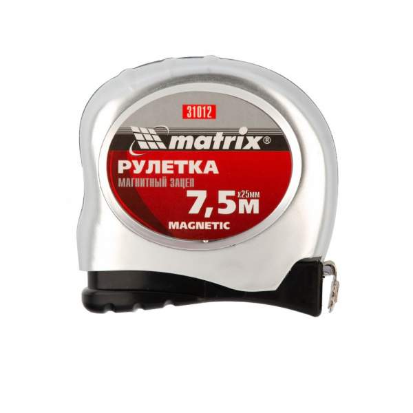 Рулетка MATRIX Magnetic, 7,5 м х 25 мм, магнитный зацеп// Matrix
