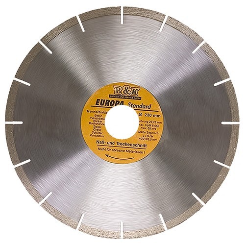 Алмазный диск SPARTA отрезной сегментный, 115 х 22,2 мм, сухая резка, EUROPA Standard// Sparta