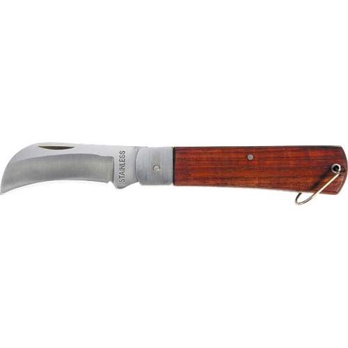 Прочий инструмент SPARTA Нож складной, 200 мм, загнутое лезвие, деревянная ручка// Sparta