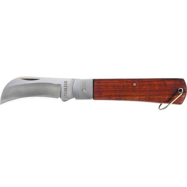 Нож складной, 200 мм, загнутое лезвие, деревянная ручка// Sparta [Прочий инструмент SPARTA]