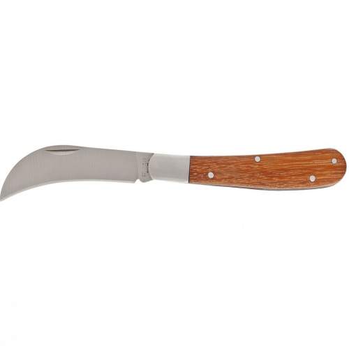 PALISAD Нож садовый складной, изогнутое лезвие, 170 мм, деревянная рукоятка// Palisad
