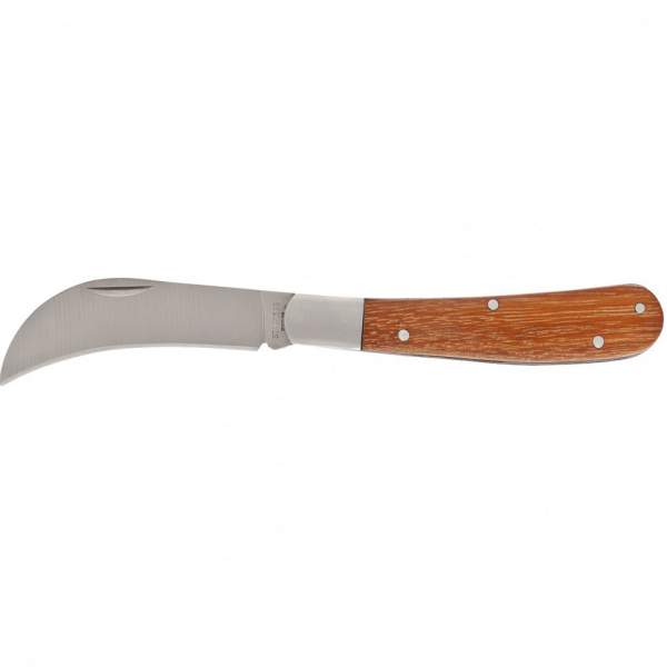 Нож садовый складной, изогнутое лезвие, 170 мм, деревянная рукоятка// Palisad [Прочий инвентарь PALISAD]