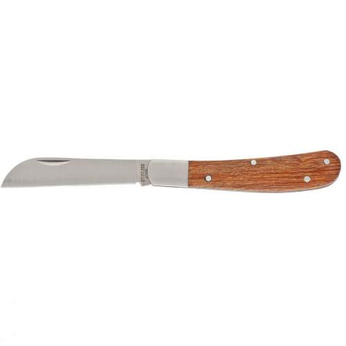 PALISAD Нож садовый складной, прямое лезвие, 173 мм, деревянная рукоятка// Palisad