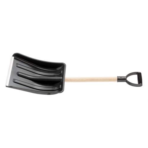 SPARTA Лопата для уборки снега пластиковая, 275х365х865 мм, деревянный черенок// Sparta