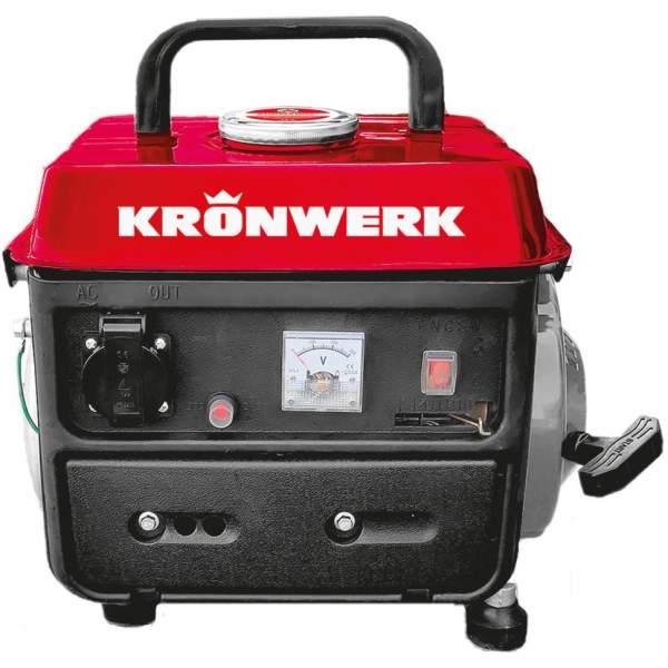 Генератор бензиновый LK-950, 0.8 кВт, 230 В, 2-х тактный двигатель, 4 л, ручной стартер Kronwerk [Генератор электричества KRONWERK бензиновый LK-950, 0.8 кВт, 230 В, 2-х тактный двигатель, 4 л, ручной стартер Kronwerk]