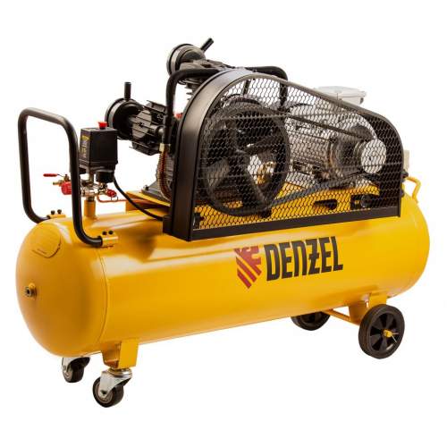Компрессор DENZEL воздушный BCW3000-T/100, ременный привод, 3.0 кВт, 100 литров, 520 л/мин Denzel