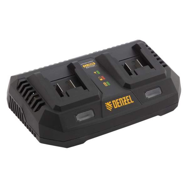 Зарядное устройство к АКБ DENZEL для аккумуляторов IBC-18-3.0-2, Li-Ion, 18В, 3,0 А, для двух батарей // Denzel