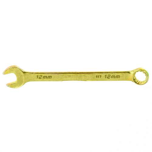 Ключ СИБРТЕХ комбинированный, 12 мм, желтый цинк// Сибртех