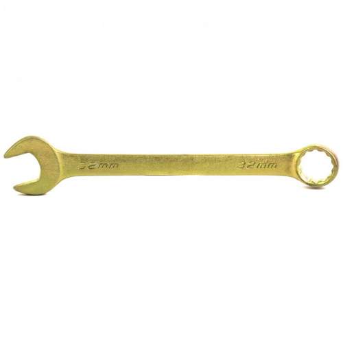 Ключ СИБРТЕХ комбинированный, 32 мм, желтый цинк// Сибртех