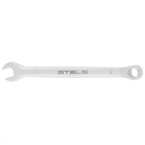 Ключ STELS комбинированный, 7 мм, CrV, матовый хром// Stels