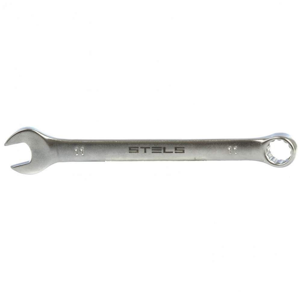 Ключ STELS комбинированный, 11 мм, CrV, матовый хром// Stels