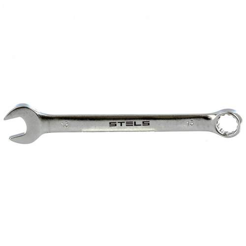 Ключ STELS комбинированный, 13 мм, CrV, матовый хром// Stels