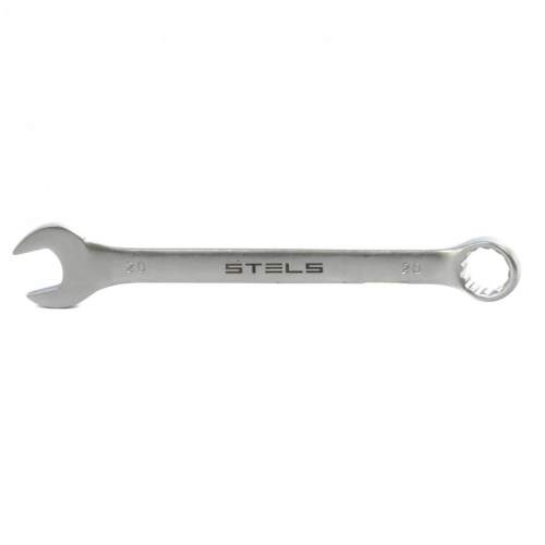 Ключ STELS комбинированный, 20 мм, CrV, матовый хром// Stels