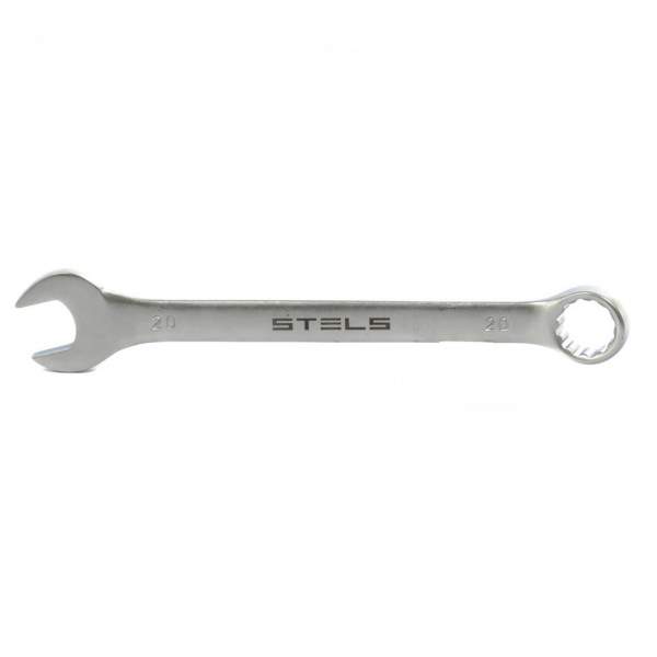 Ключ STELS комбинированный, 20 мм, CrV, матовый хром// Stels