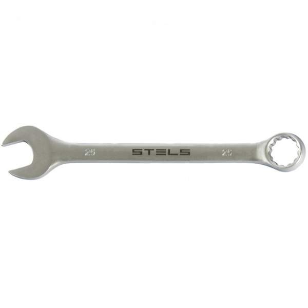 Ключ STELS комбинированный, 25 мм, CrV, матовый хром Stels