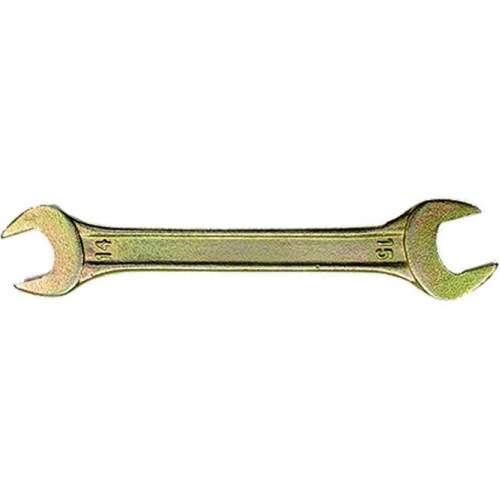 Ключ СИБРТЕХ рожковый, 8 х 9 мм, желтый цинк// Сибртех