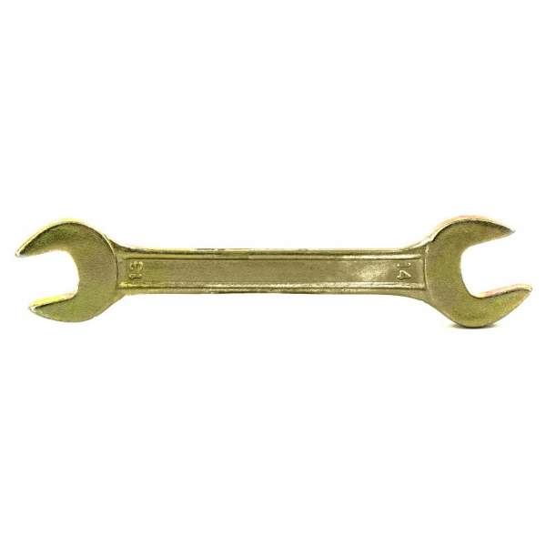 Ключ СИБРТЕХ рожковый, 13 х 14 мм, желтый цинк// Сибртех